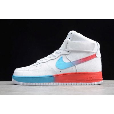 Nike Erkek Air Force 1 High Beyaz / Mavi / Siyah Kaykay Ayakkabı Türkiye - W4KJQR2N